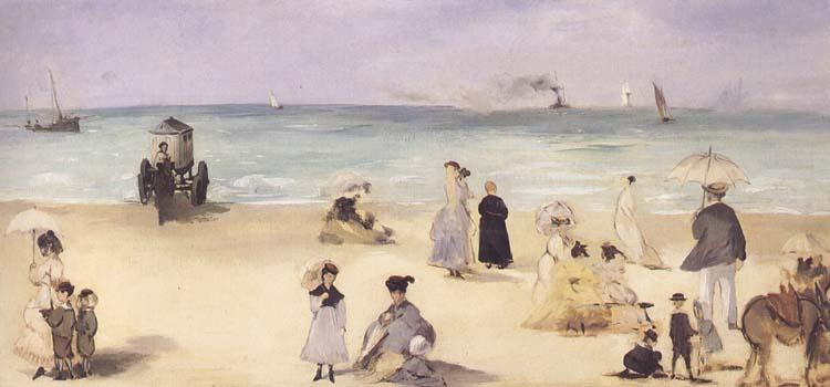 Edouard Manet Sur la plage de Boulogne (mk40) Germany oil painting art